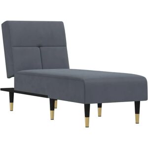 Maisonchic Sofá diván de terciopelo gris oscuro Maisonchic Sofá diván de terciopelo gris oscuro