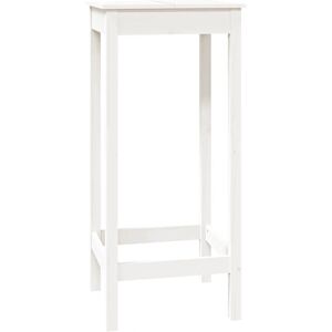 vidaXL White 50x50x110 cm Solid Pine Wood Bar Table - Bar Table vidaXL White 50x50x110 cm Solid Pine Wood Bar Table - Bar Table