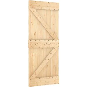 vidaXL Solid Pine Wood Door 85x210 cm - Door vidaXL Solid Pine Wood Door 85x210 cm - Door