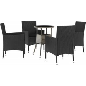 Maisonchic Gartengarnitur - 4 Sitze mit Kissen - Schwarz Maisonchic Gartengarnitur - 4 Sitze mit Kissen - Schwarz
