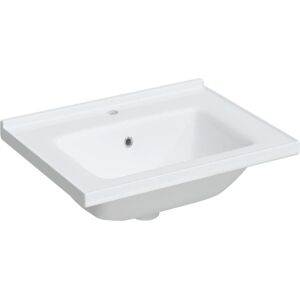 vidaXL Bathroom Sink White 61x48x19.5 cm Rectangular Ceramic - Bathroom Sink vidaXL Bathroom Sink White 61x48x19.5 cm Rectangular Ceramic - Bathroom Sink