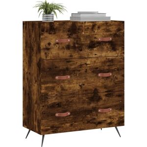 vidaXL Smoked Oak Chest of Drawers - 69.5x34x90 cm - Modern Storage Unit vidaXL Smoked Oak Chest of Drawers - 69.5x34x90 cm - Modern Storage Unit