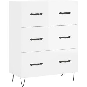 vidaXL 827846 Witte Hoogglans Gestructureerd Hout Sideboard - Sideboard vidaXL 827846 Witte Hoogglans Gestructureerd Hout Sideboard - Sideboard