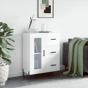 vidaXL White High Gloss Sideboard - Storage Cabinet with Drawers vidaXL White High Gloss Sideboard - Storage Cabinet with Drawers