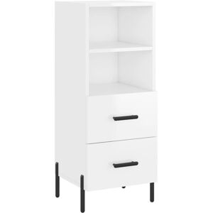 vidaXL Hochglanz Weiß 34,5x34x90cm Holz Sideboard - Wohnzimmermöbel vidaXL Hochglanz Weiß 34,5x34x90cm Holz Sideboard - Wohnzimmermöbel