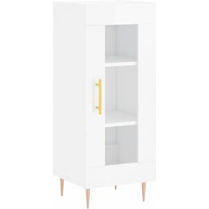 vidaXL Weiß Hochglanz 34,5x34x90cm Holz Sideboard - Wohnzimmer vidaXL Weiß Hochglanz 34,5x34x90cm Holz Sideboard - Wohnzimmer
