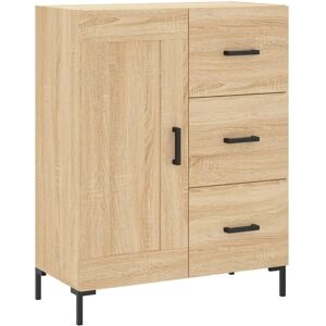 vidaXL Sonoma Oak Sideboard - Engineered Wood & Metal Storage Cabinet vidaXL Sonoma Oak Sideboard - Engineered Wood & Metal Storage Cabinet