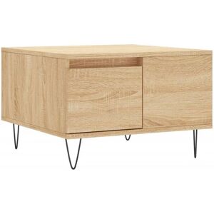 vidaXL Sonoma Oak White Coffee Table - Coffee Table vidaXL Sonoma Oak White Coffee Table - Coffee Table