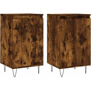 vidaXL 831063 Comodă din lemn de fum - Mobilier pentru living vidaXL 831063 Comodă din lemn de fum - Mobilier pentru living