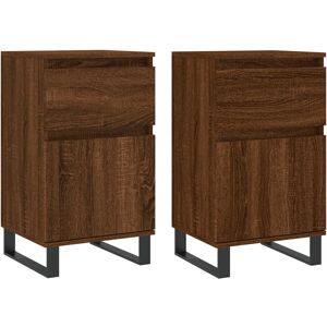 vidaXL 831179 Set de 2 Buffets Stejar Maro - Buffet vidaXL 831179 Set de 2 Buffets Stejar Maro - Buffet