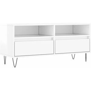 vidaXL White High Gloss Engineered Wood TV Cabinet - TV Stand vidaXL White High Gloss Engineered Wood TV Cabinet - TV Stand