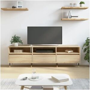 vidaXL Sonoma Oak TV Stand - Multi-Layer Wood - 150x30x44.5cm vidaXL Sonoma Oak TV Stand - Multi-Layer Wood - 150x30x44.5cm