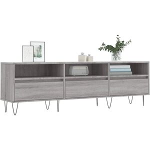 vidaXL Grey Sonoma TV Cabinet - 150x30x44.5 cm - Media Storage vidaXL Grey Sonoma TV Cabinet - 150x30x44.5 cm - Media Storage
