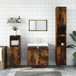 vidaXL Smoked Oak Bathroom Cabinet - Bathroom Type vidaXL Smoked Oak Bathroom Cabinet - Bathroom Type