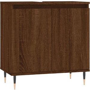 vidaXL Bathroom Furniture Set - Engineered Wood, Brown Oak - Bathroom Furniture vidaXL Bathroom Furniture Set - Engineered Wood, Brown Oak - Bathroom Furniture