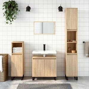 vidaXL Sonoma Oak Bathroom Cabinet - Bathroom Storage Furniture vidaXL Sonoma Oak Bathroom Cabinet - Bathroom Storage Furniture
