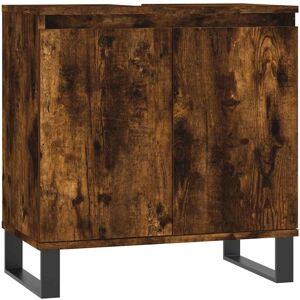 vidaXL Bathroom Cabinet Smoked Oak - Bathroom Storage Furniture vidaXL Bathroom Cabinet Smoked Oak - Bathroom Storage Furniture