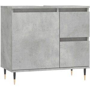 vidaXL Bathroom Cabinet Concrete Grey 65x33x60 cm - Bathroom Storage Cabinet vidaXL Bathroom Cabinet Concrete Grey 65x33x60 cm - Bathroom Storage Cabinet