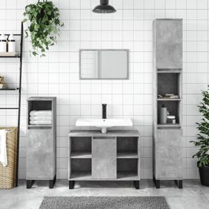 vidaXL Bathroom Cabinet Concrete Grey 80x33x60 cm - Bathroom Storage Organiser vidaXL Bathroom Cabinet Concrete Grey 80x33x60 cm - Bathroom Storage Organiser