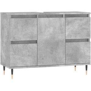 vidaXL Bathroom Furniture Set - Grey - Bathroom Furniture Set vidaXL Bathroom Furniture Set - Grey - Bathroom Furniture Set