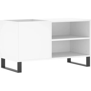 vidaXL White Record Cabinet with Engineered Wood - Storage Shelf for Vinyl vidaXL White Record Cabinet with Engineered Wood - Storage Shelf for Vinyl