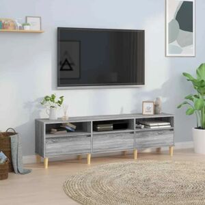 vidaXL Grey Sonoma 150x30x44.5 cm Engineered Wood TV Cabinet - TV Cabinet vidaXL Grey Sonoma 150x30x44.5 cm Engineered Wood TV Cabinet - TV Cabinet