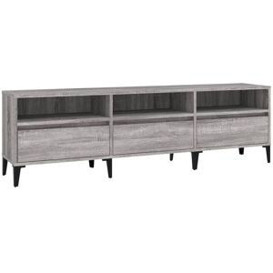 vidaXL Grey Sonoma TV Cabinet 150x30x44.5 cm Engineered Wood - TV Cabinet vidaXL Grey Sonoma TV Cabinet 150x30x44.5 cm Engineered Wood - TV Cabinet