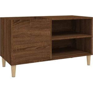 vidaXL Brown Oak Record Cabinet - Vinyl Storage - Office Furniture vidaXL Brown Oak Record Cabinet - Vinyl Storage - Office Furniture