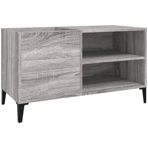vidaXL Grey Sonoma Record Cabinet - Vinyl Storage - 84.5x38x48 cm vidaXL Grey Sonoma Record Cabinet - Vinyl Storage - 84.5x38x48 cm