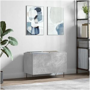 vidaXL Concrete Grey Record Cabinet - Vinyl Storage Sideboard vidaXL Concrete Grey Record Cabinet - Vinyl Storage Sideboard