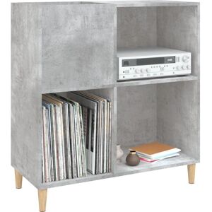vidaXL Concrete Grey Record Cabinet - Vinyl Storage Furniture vidaXL Concrete Grey Record Cabinet - Vinyl Storage Furniture