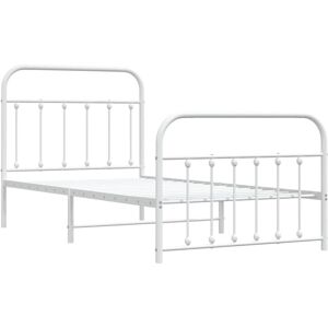 vidaXL 352642 Bed Frame - White - Bed Frame vidaXL 352642 Bed Frame - White - Bed Frame