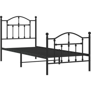 vidaXL Metal Bed Frame 80x200 Black - Bed Frame vidaXL Metal Bed Frame 80x200 Black - Bed Frame