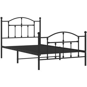 vidaXL Metal Bed Frame Black 100x190 - Metal Bed Frame vidaXL Metal Bed Frame Black 100x190 - Metal Bed Frame