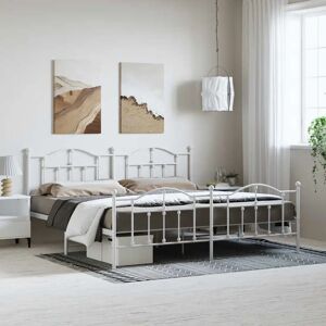 vidaXL Bed Frame 193x203 - Metal Bed Frame with Headboard & Footboard vidaXL Bed Frame 193x203 - Metal Bed Frame with Headboard & Footboard