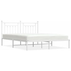 vidaXL Bettgestell Weiß 160x200cm - Metallbett - Schlafzimmermöbel vidaXL Bettgestell Weiß 160x200cm - Metallbett - Schlafzimmermöbel