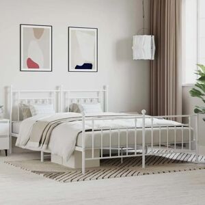 vidaXL Metal Bed Frame White 180x200 cm - Bed Frame vidaXL Metal Bed Frame White 180x200 cm - Bed Frame