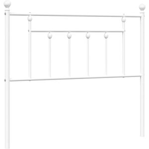 vidaXL White 100 cm Metal Headboard - Bed Header - Headboard vidaXL White 100 cm Metal Headboard - Bed Header - Headboard