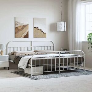 vidaXL Metal Bed Frame 193x203 - Bed with Headboard & Footboard vidaXL Metal Bed Frame 193x203 - Bed with Headboard & Footboard