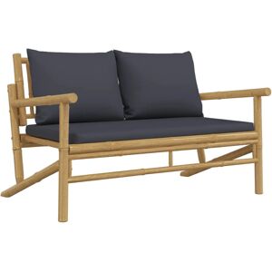 VidaXL Udendørs bænk - Bambus, Mørke grå, 115cm VidaXL Udendørs bænk - Bambus, Mørke grå, 115cm