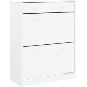 vidaXL White ALTA Wooden Shoe Cabinet - Shoe Storage Unit vidaXL White ALTA Wooden Shoe Cabinet - Shoe Storage Unit