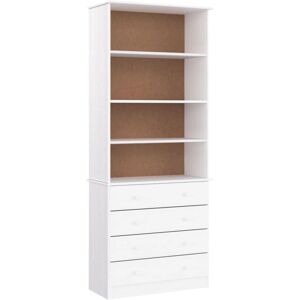Estantería con Cajones en Blanco de Pino - Sala de Estar Estantería con Cajones en Blanco de Pino - Sala de Estar