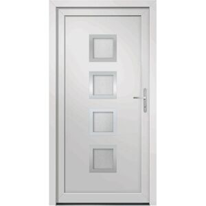 vidaXL Voordeur Wit 88x200 cm PVC - Voordeur vidaXL Voordeur Wit 88x200 cm PVC - Voordeur