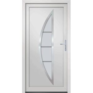 vidaXL Front Door White 88x200 cm PVC - Front Door vidaXL Front Door White 88x200 cm PVC - Front Door