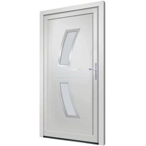 vidaXL Witte Voordeur 108x200 cm PVC - Voordeur vidaXL Witte Voordeur 108x200 cm PVC - Voordeur