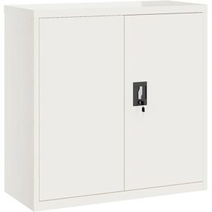 vidaXL White Steel Filing Cabinet - Office Storage - File Cabinet vidaXL White Steel Filing Cabinet - Office Storage - File Cabinet