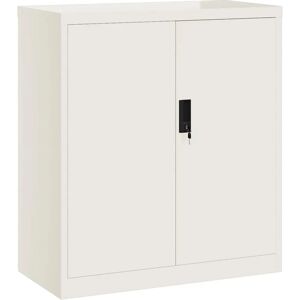 vidaXL White Steel Locking File Cabinet - Office Storage - File Cabinet vidaXL White Steel Locking File Cabinet - Office Storage - File Cabinet
