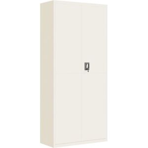 vidaXL White Steel Office File Cabinet - 90x40x200 cm - File Cabinet vidaXL White Steel Office File Cabinet - 90x40x200 cm - File Cabinet