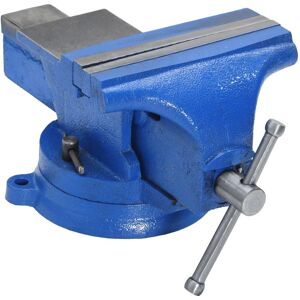 vidaXL 125mm Cast Iron Blue Bench Vise - Metalworking Clamp vidaXL 125mm Cast Iron Blue Bench Vise - Metalworking Clamp