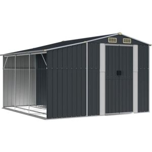 vidaXL Garden Shed Galvanised Steel Outdoor Storage - Garden Shed vidaXL Garden Shed Galvanised Steel Outdoor Storage - Garden Shed